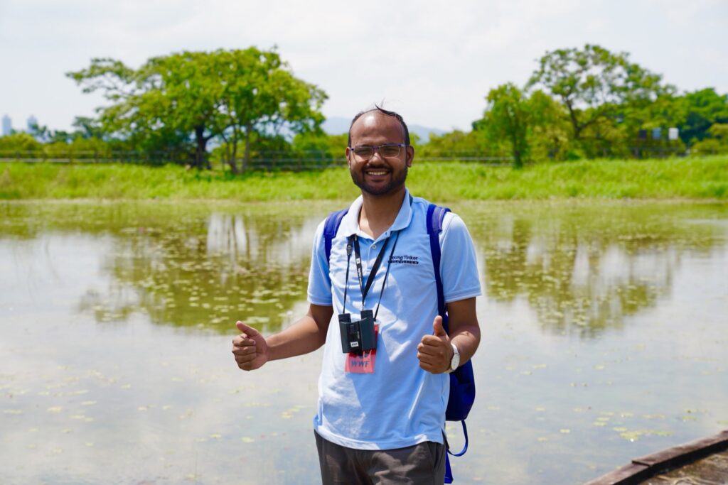 Anil Pradhan at Mai Po Nature Reserve