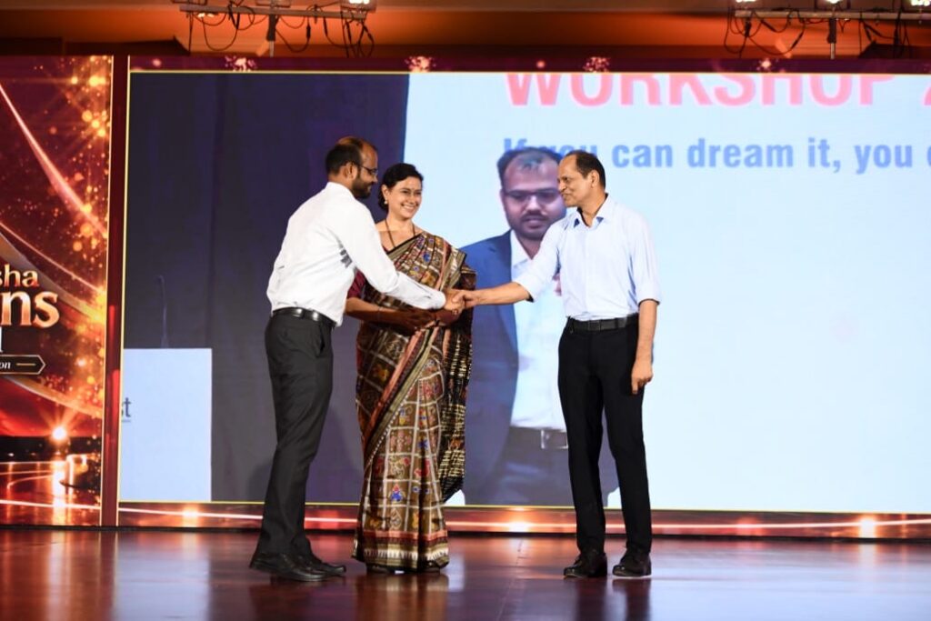 Anil Pradhan on stage at OTV Odisha Citizens Award 2026, The Changemakers Edition